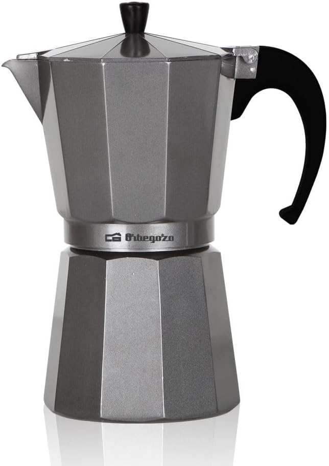 Orbegozo KFS 620, Cafetera italiana, 6 tazas de capacidad, mango ergonómico, apta par