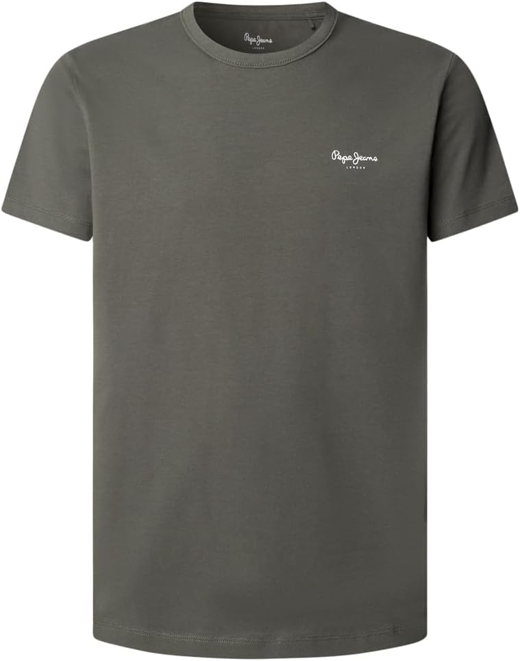 Pepe Jeans Camiseta Original Basic 3N para Hombre, Color Verde (Verde Oliva), Talla X