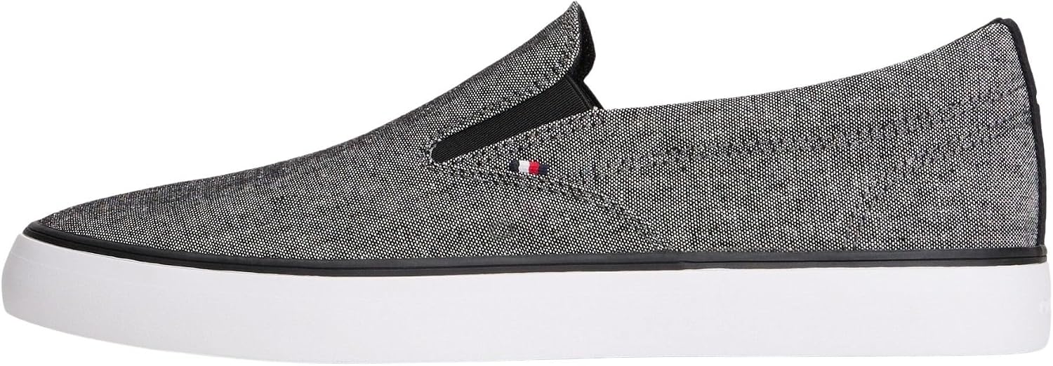 Tommy Hilfiger Harlem Core II Slip On Chambray FM0FM05819 Low Top, Color Negro (Negro