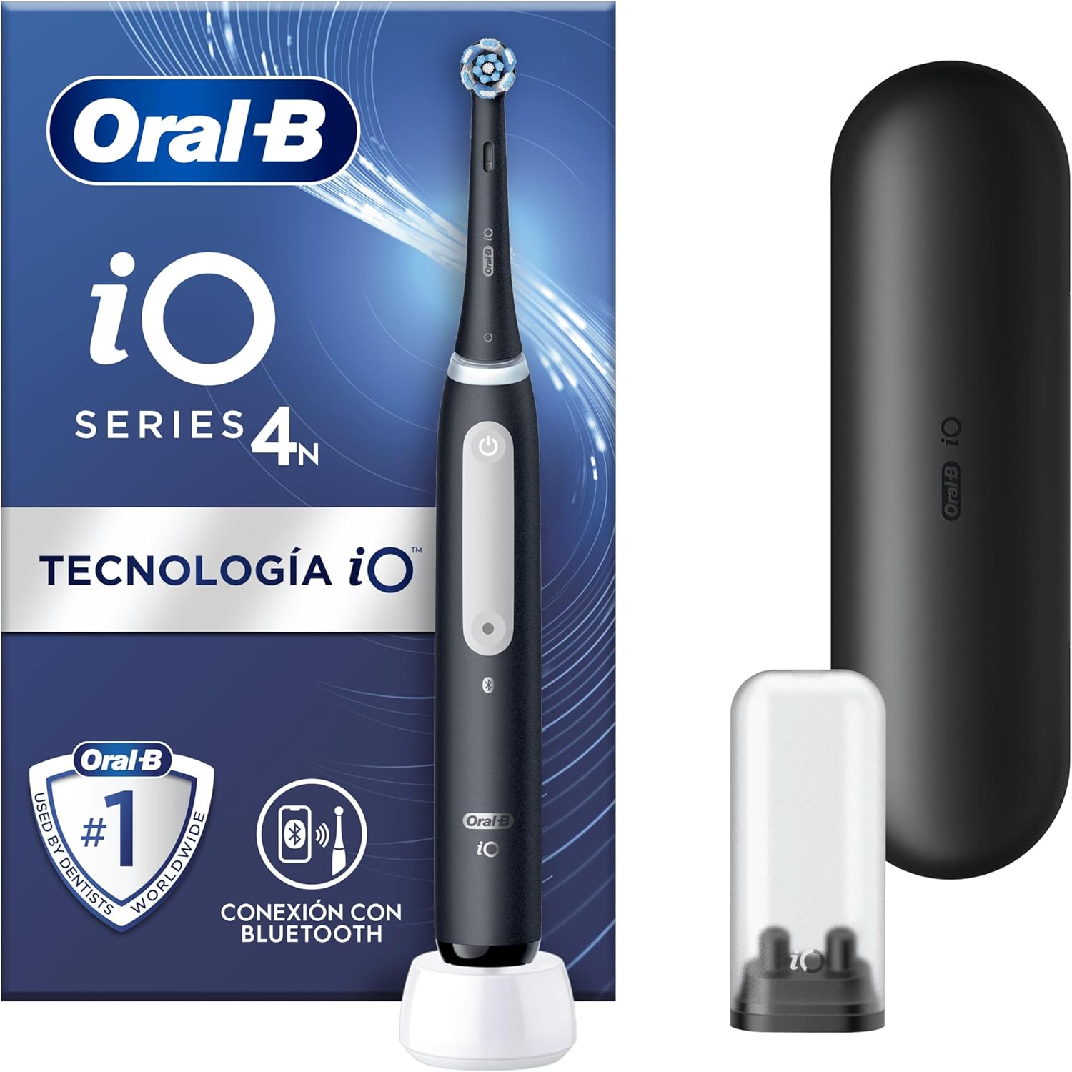 Oral-B iO 4N Cepillo de Dientes Eléctrico con Mango Recargable, 1 Cabezal y Estuche d