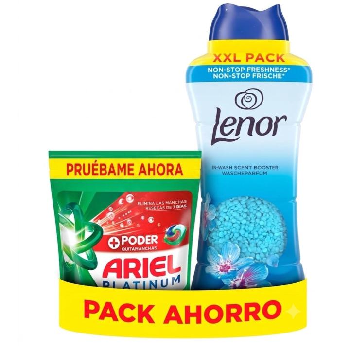 LENOR Perlas Frescor de Abril 735 gr + ARIEL Oxi 10 Lavados 🇪🇸