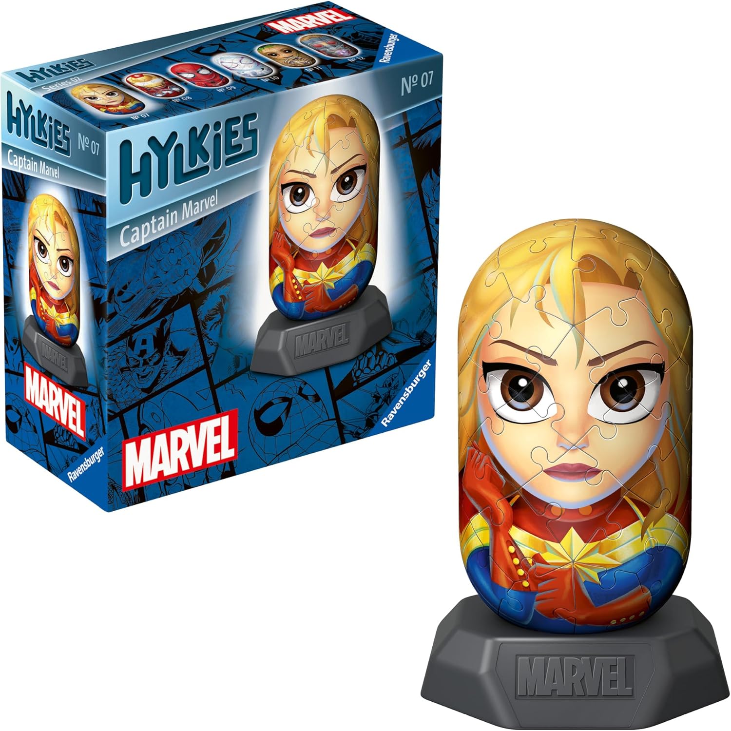 Ravensburger – Puzzle 3D: Hylkies Capitana Marvel, 54 Piezas, Maquetas para Montar, P