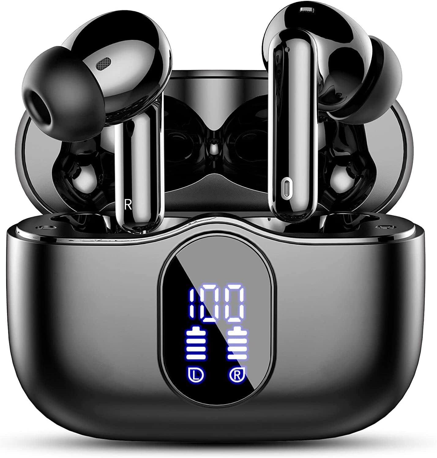 Btootos Auriculares Inalámbricos, Bluetooth 5.3 con HD Micrófono HiFi Estéreo Pantall