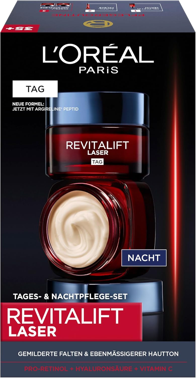 L’Oréal Paris – Set de cuidado facial antiedad y cuidado de noche con triple efecto –