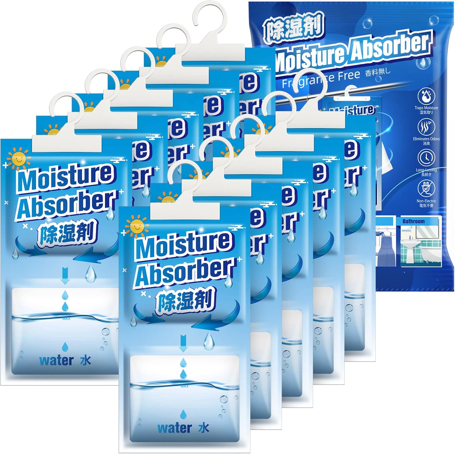 CONOPU 10 Piezas x 248 g (2,5 kg) Deshumidificadores Armarios, Antihumedad, Absorbent
