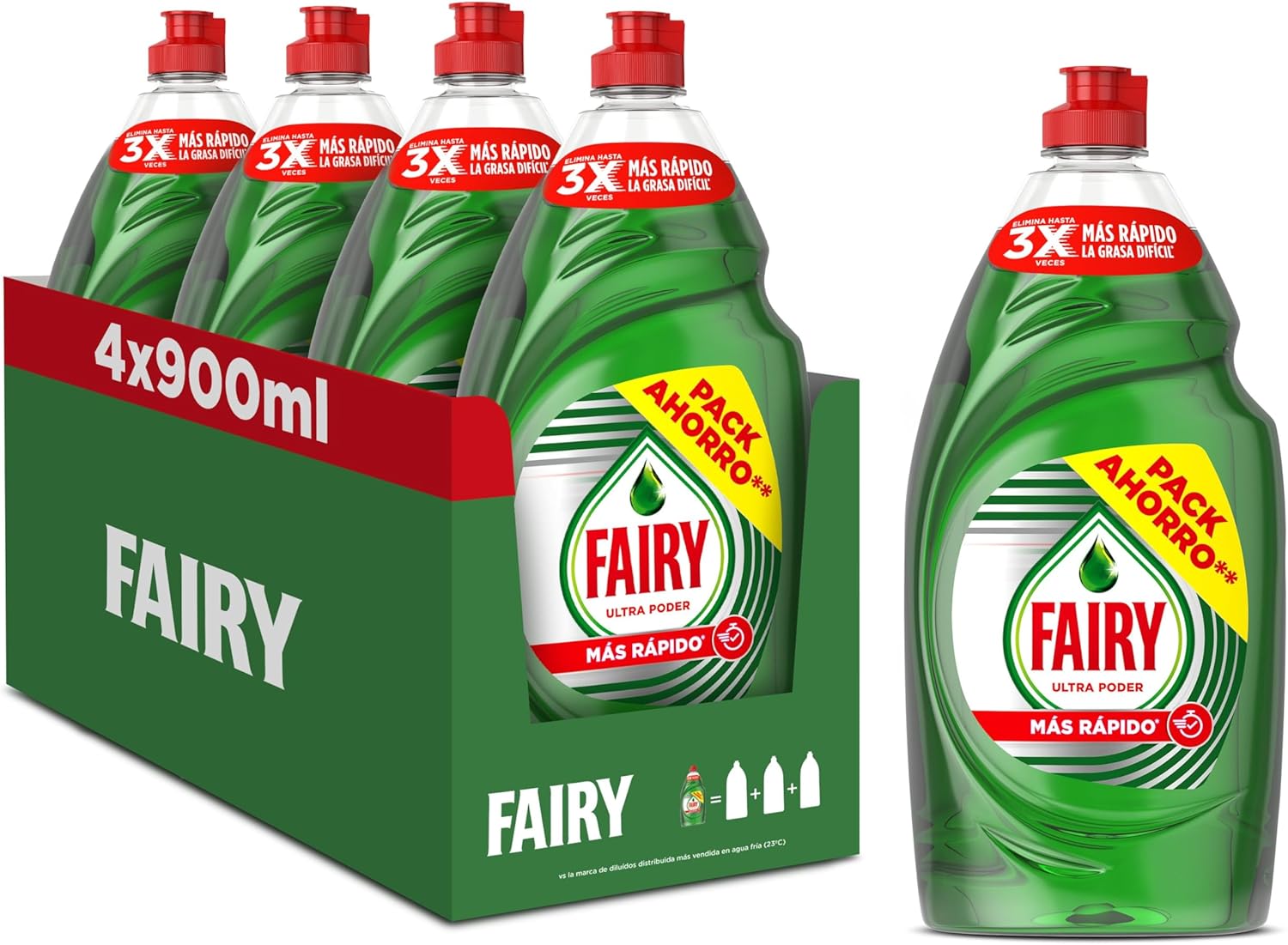 Fairy Ultra Poder Original Líquido Lavavajillas 4 x 900ml 🇪🇸