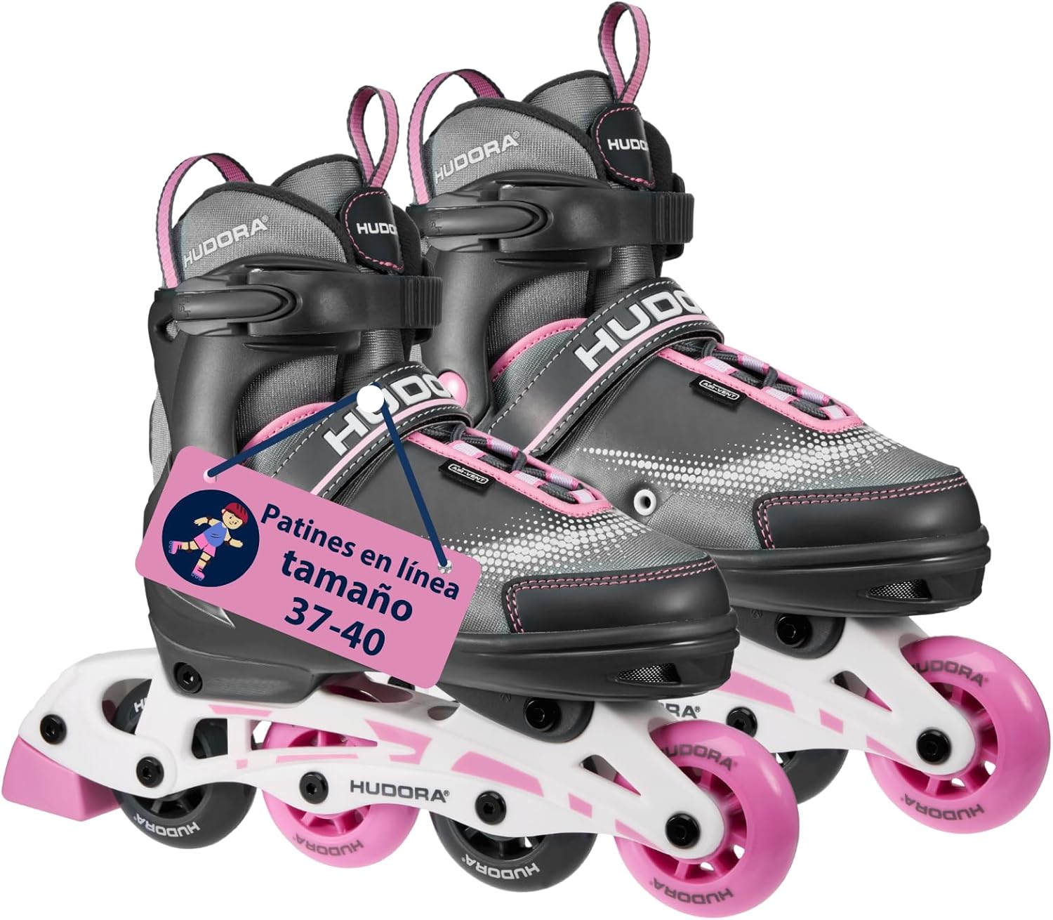 HUDORA Patines de Ruedas MIA Magnolia – Patines para niños/Adolescentes y Adultos – T