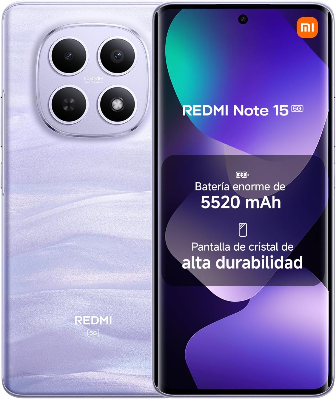 Móvil Xiaomi Redmi note 15 5G 8GB+256GB, Snapdragon® 6 Gen 3 , Cámara principal de 10