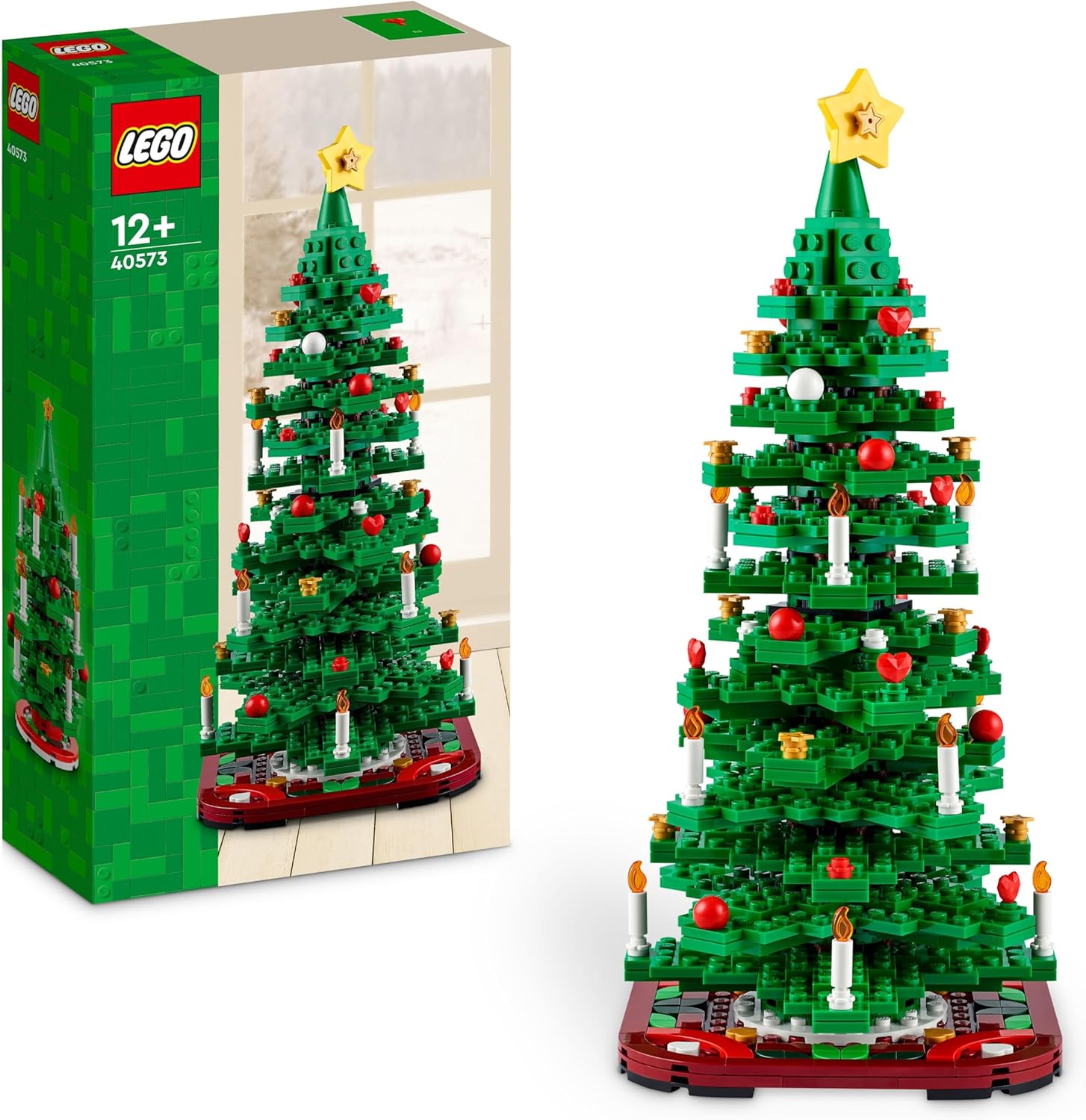 LEGO Árbol de Navidad Juguete de Construcción, Decoración Navideña para Salón o Dormi