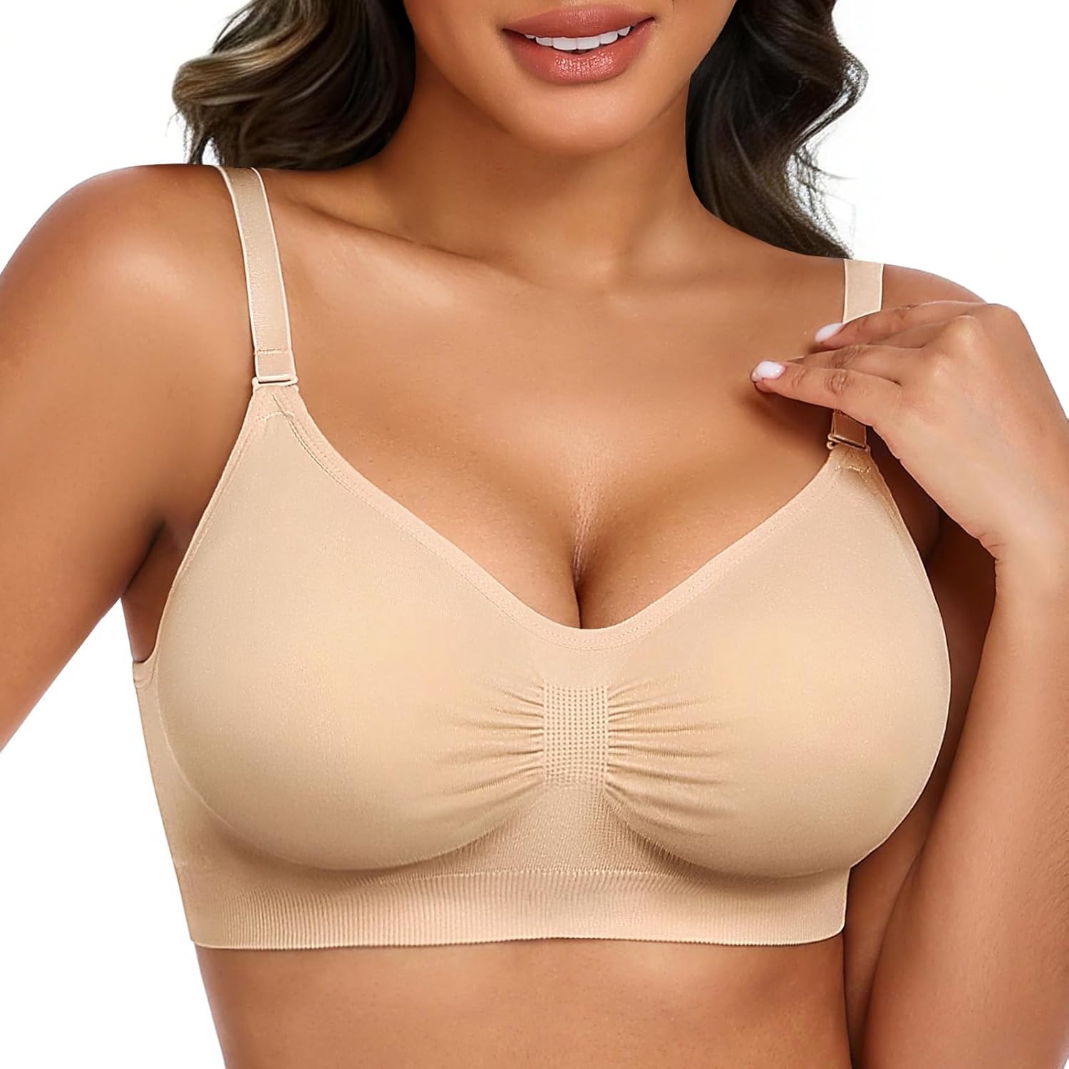 Niwicee Sujetador Sin Costuras Sin Aros para Mujer Sujetador Invisible sin Tirantes A