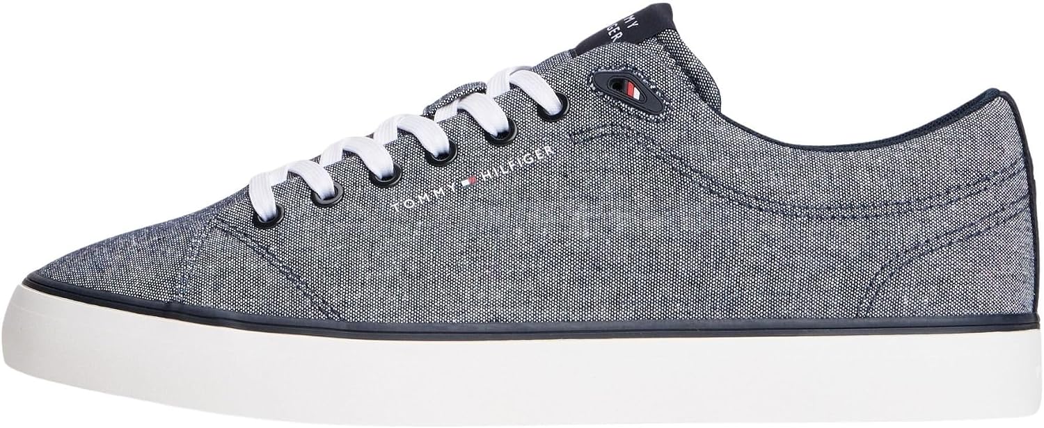 Tommy Hilfiger Harlem Core II Chambray FM0FM05818 Low Top para Hombre, Azul (Desert S
