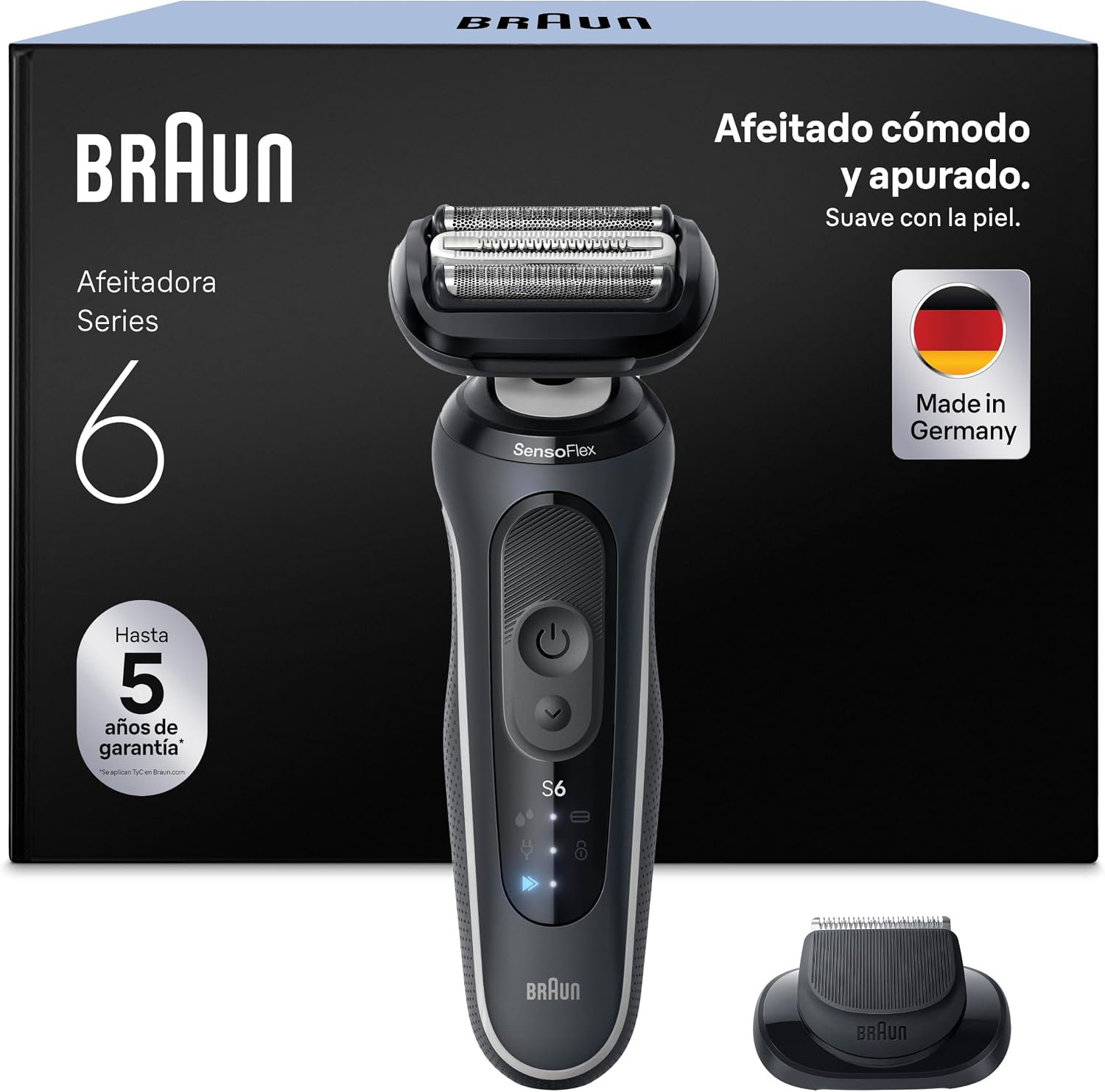 Braun Series 6 Afeitadora Eléctrica Hombre, 62-G1200SI, Gris 🇪🇸