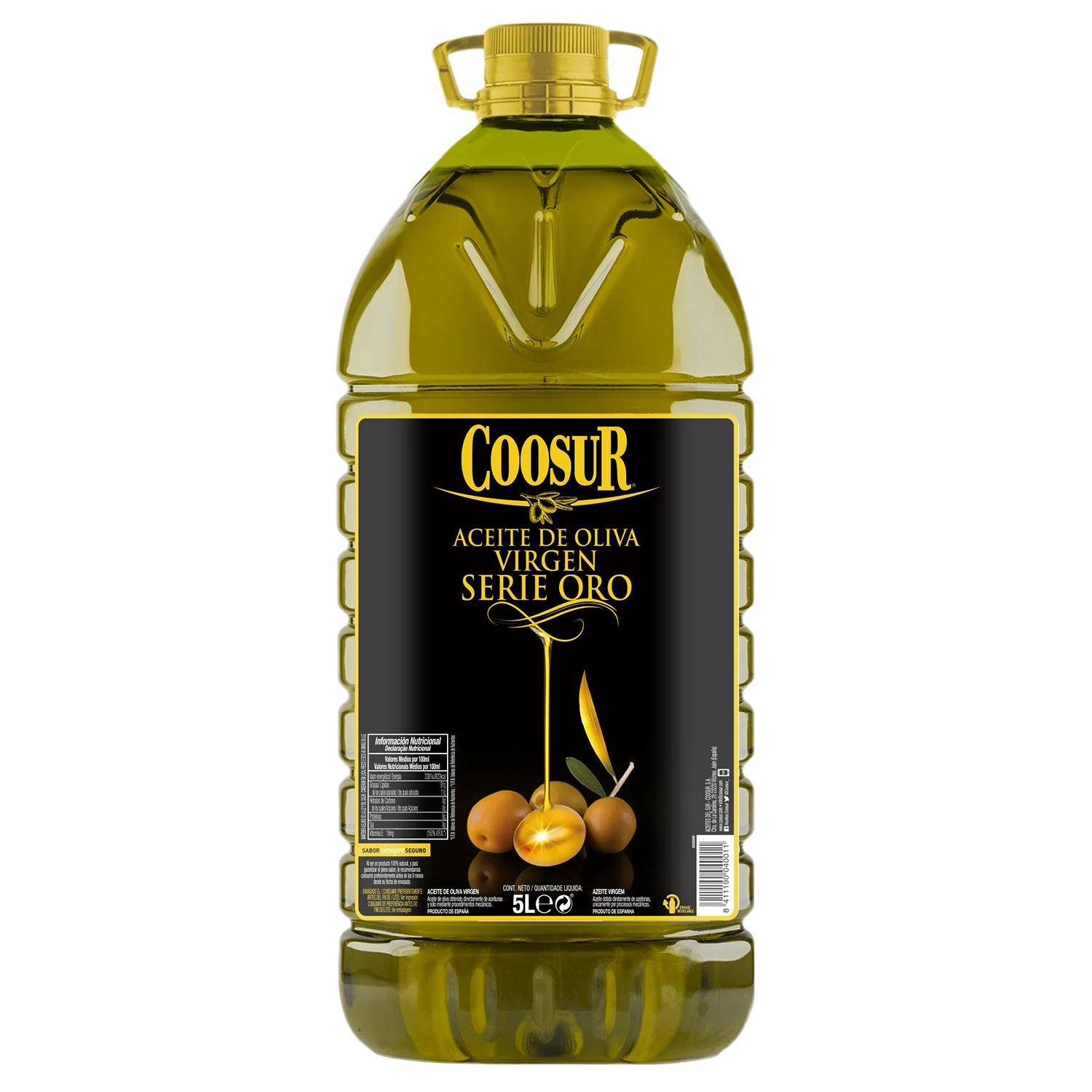 Aceite de Oliva Virgen Garrafa 5L Serie Oro Coosur