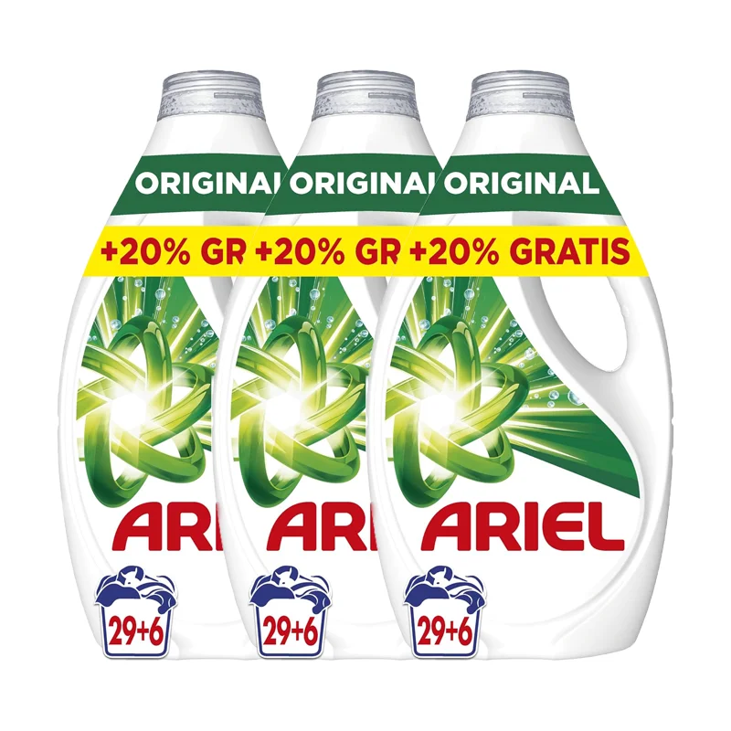 **Pack De Ariel Detergente Lavadora 70 Lavados o 105 Lavados, Original, Jabon Limpiez