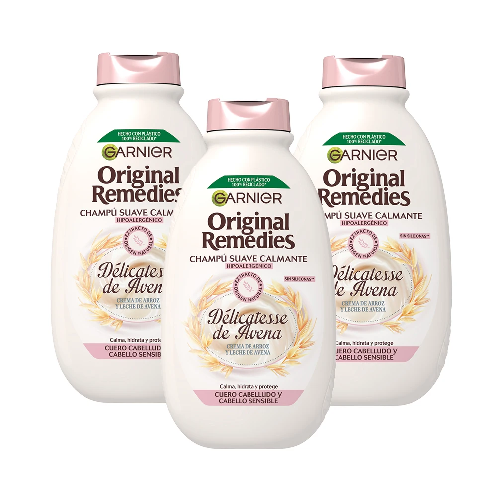 **Garnier | Original Remedies Rutina Délicatesse de Avena champú, mascarilla y acondi
