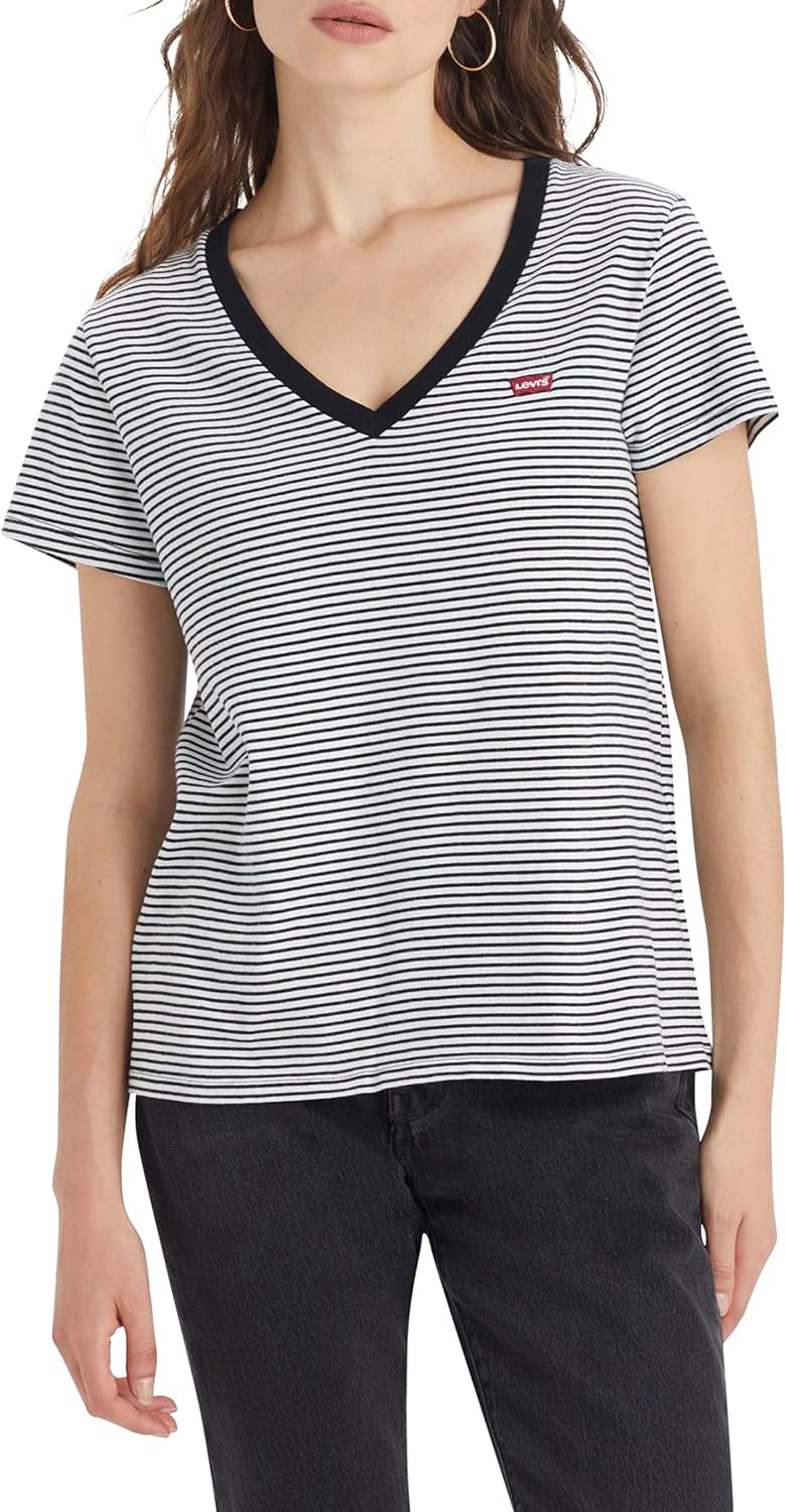 Levi’s Perfect V-Neck, Mujer, Annalise Stripe Cloud Dancer, XL 🇪🇸
