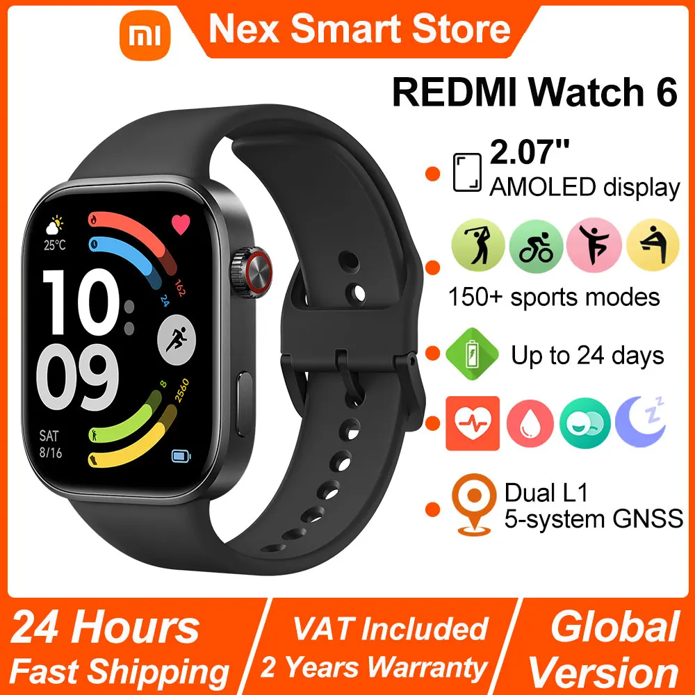 **Nuevo Reloj Inteligente Xiaomi REDMI Watch 6, Pantalla AMOLED de 2.07 Pulgadas, Mon