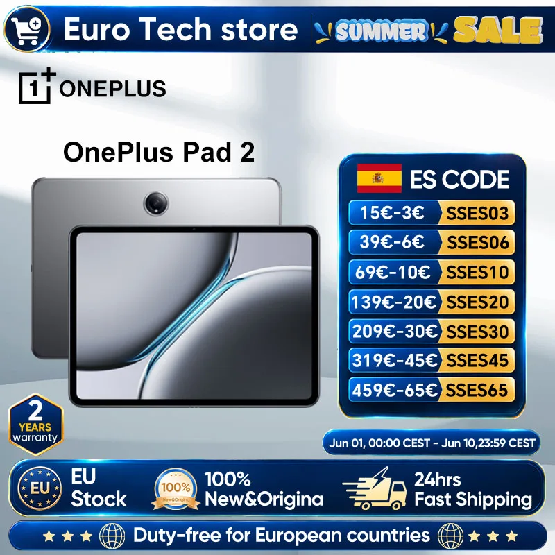 **OnePlus Pad 2 Snapdragon 8 Gen 3 16GB + 512GB de almacenamiento 12,1 »144Hz pantall