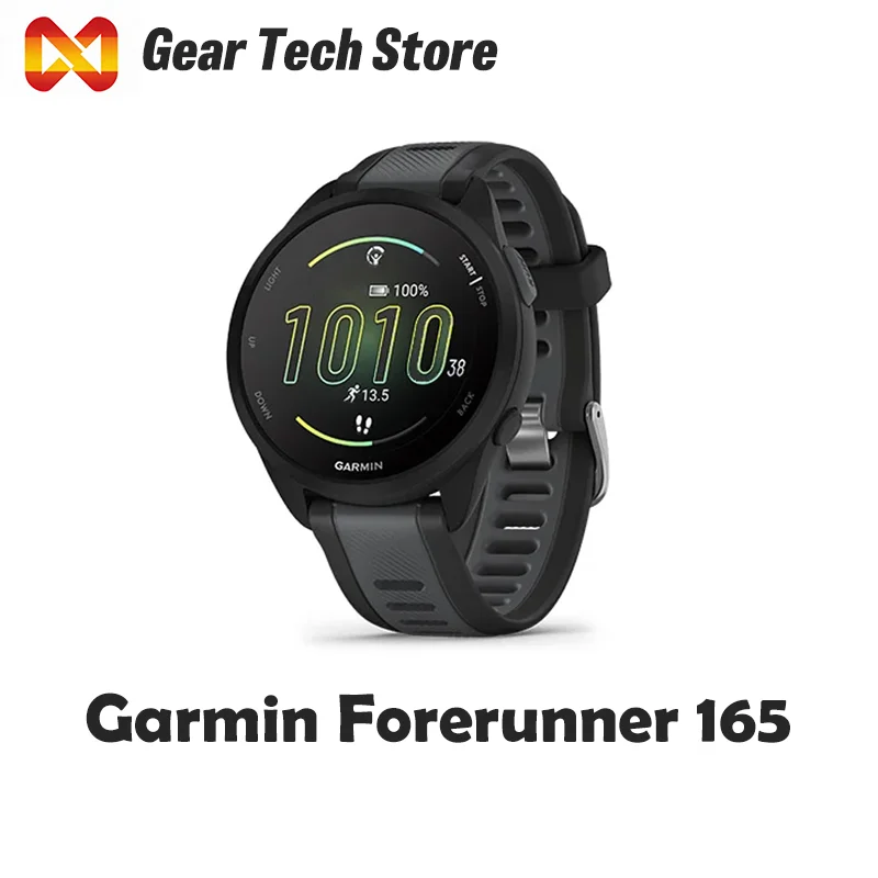 **Reloj Deportivo Inteligente Garmin Forerunner 165 Estilo Básico, Pantalla AMOLED de