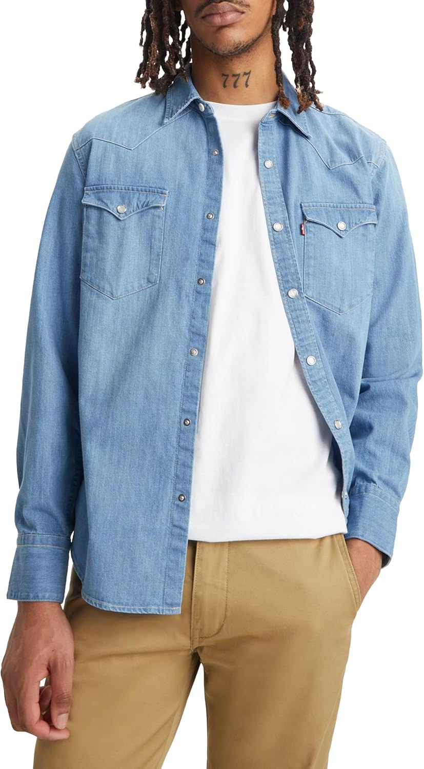 Levi’s Barstow Western Standard Camisa Hombre, Esta Noche, L 🇪🇸