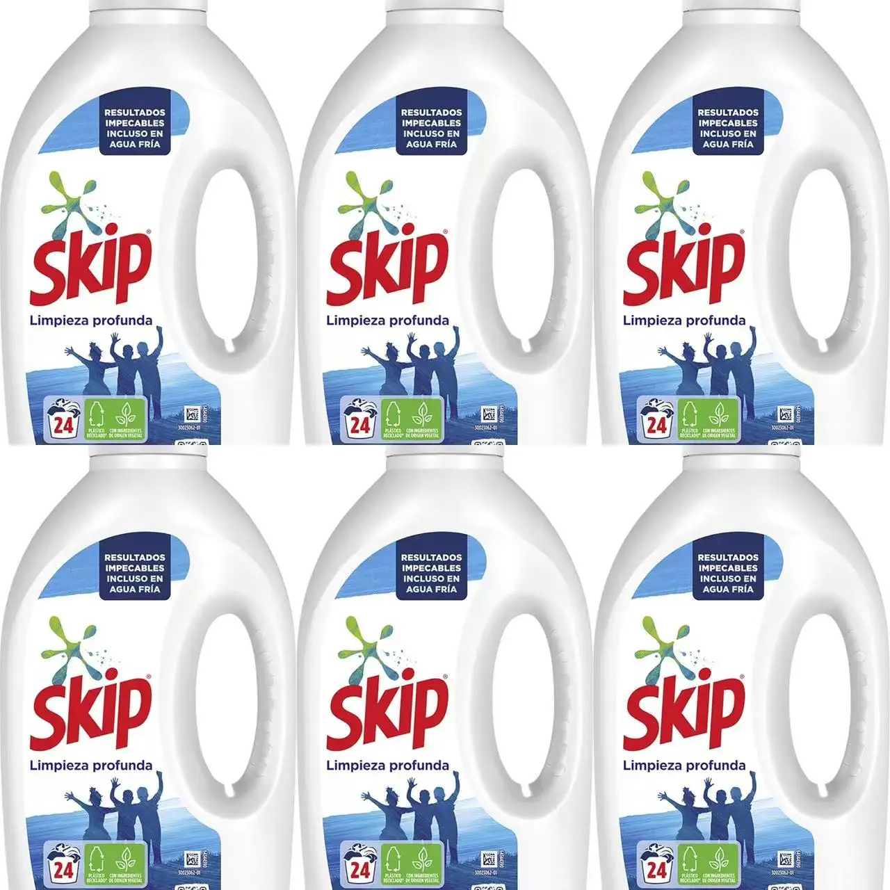 6bote24lavados Skip Limpieza profunda Detergente líquido 24 lavados