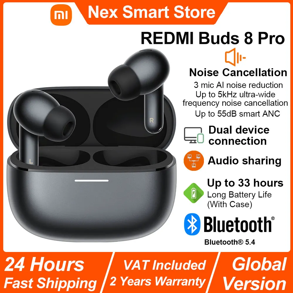 Nuevos Auriculares Inalámbricos Bluetooth Xiaomi REDMI Buds 8 Pro, Audio de Alta Reso