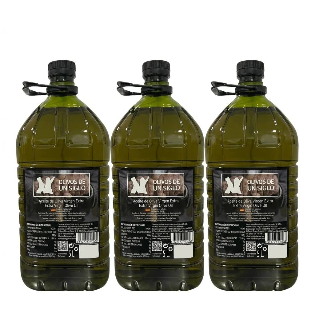 OLIVOS DE UN SIGLO 5L PACK ACEITE DE OLIVA VIRGEN EXTRA 3X5L – AOVE JAÉN PICUAL COSEC