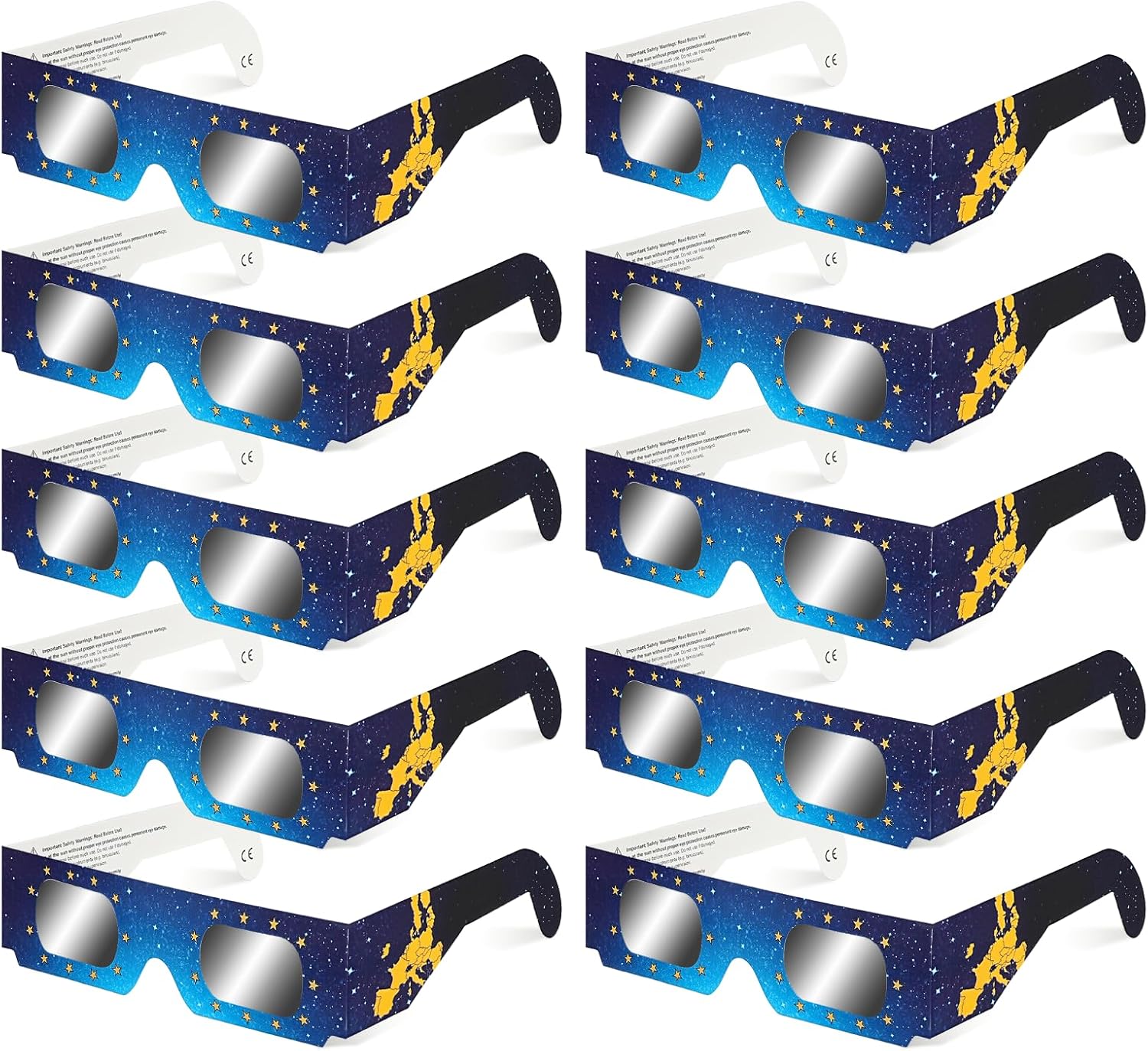 Pack 10 gafas para eclipse solar solo