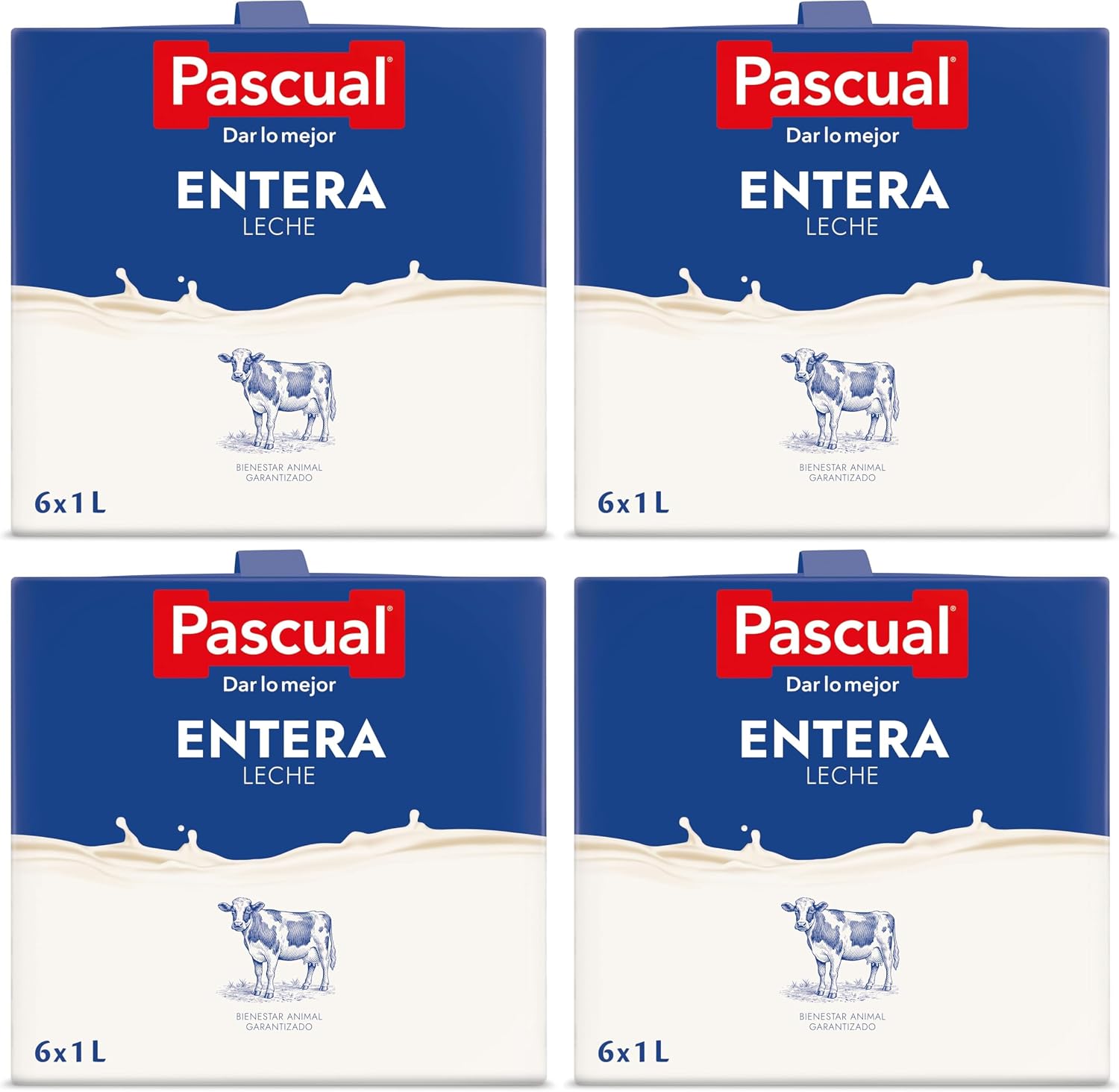 Leche Pascual Entera (4 packs de 6x1 litro) solo