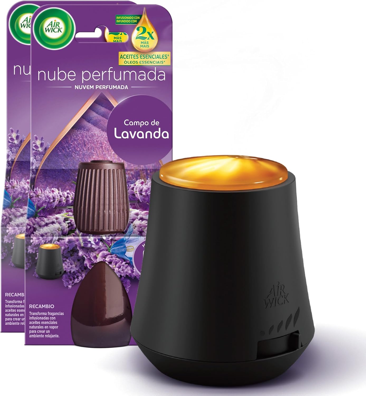 Air Wick Essential Mist Difusor de Aceites Esenciales Lavanda y Camomila + 2 Recambio