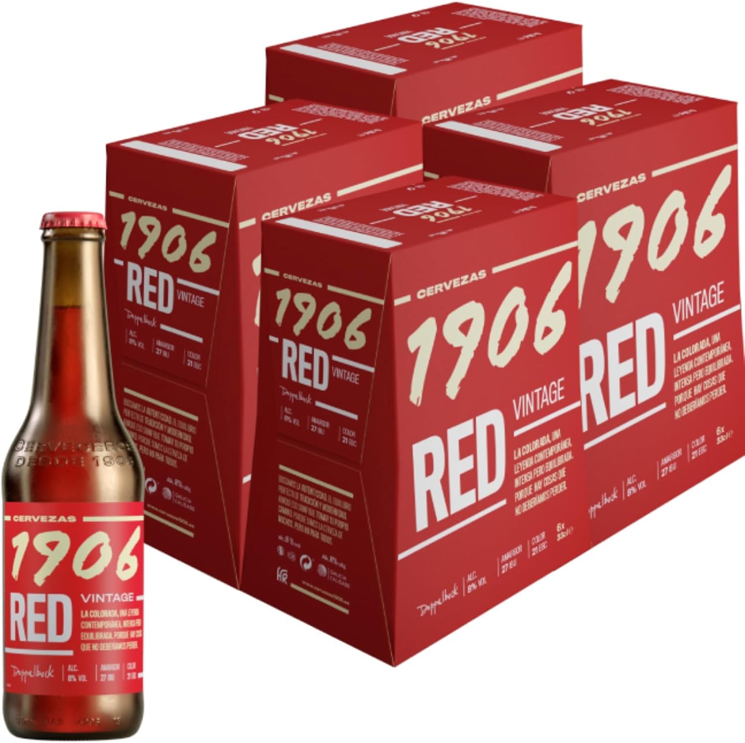 Pack 24 1906 Red Vintage Cerveza Lager 33 cl