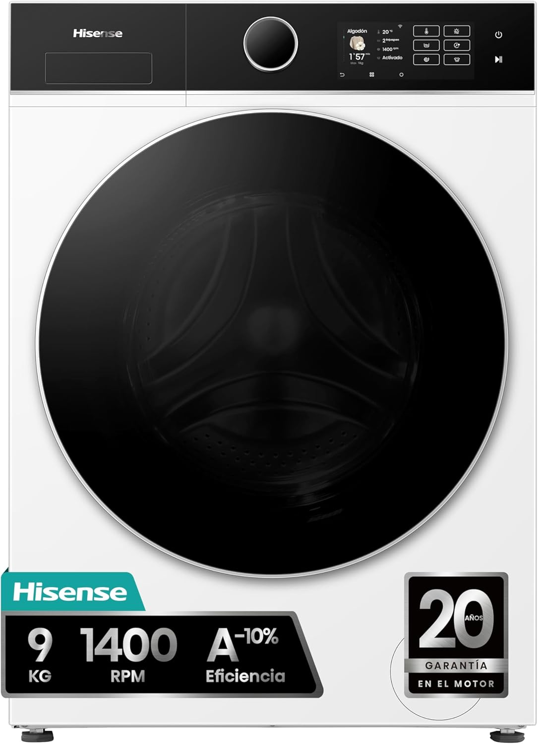 Hisense WF5I9043BWFS Lavadora 9 Kg Clase A