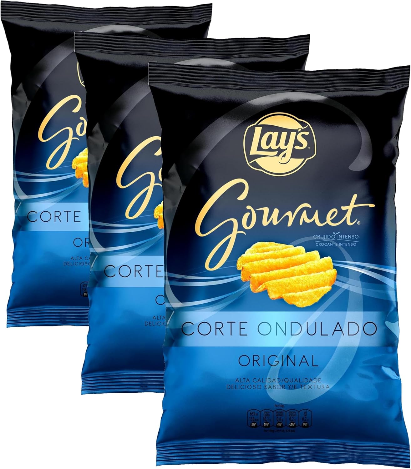 Lay's Gourmet Patatas Fritas Onduladas con Sal 150 g