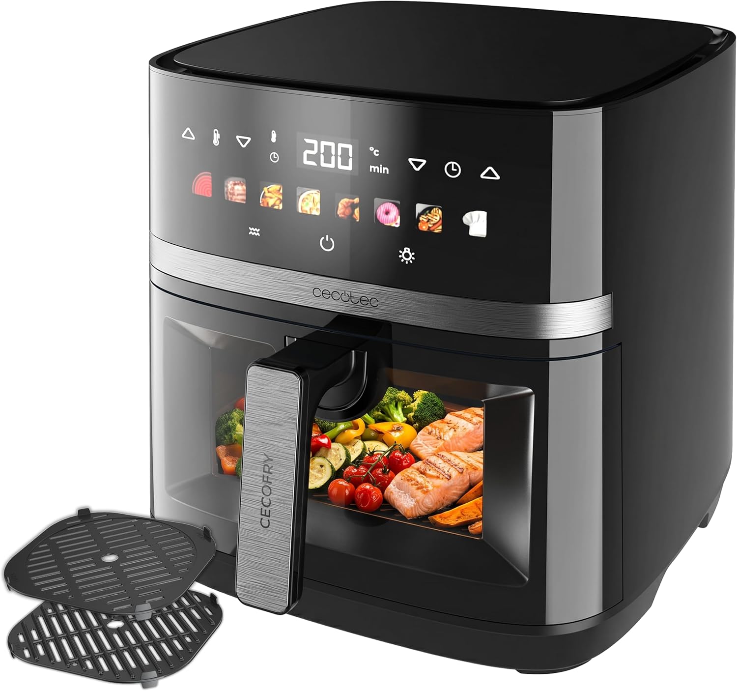 Cecotec Cecofry&Grill Duoheat 8000 Hot Freidora de Aire con Doble Grill 8 L 2200 W