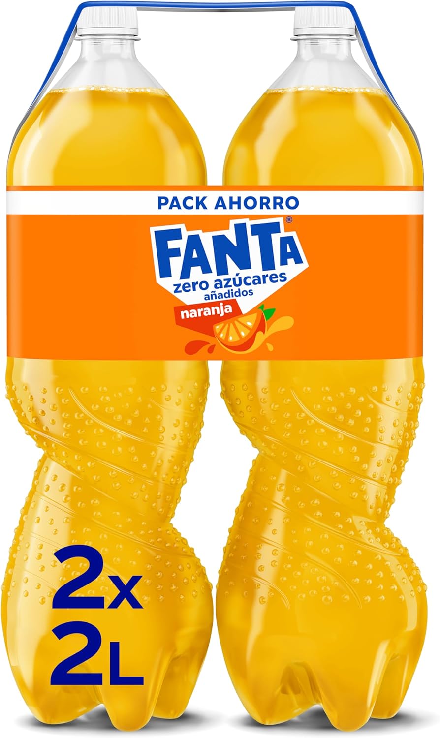 Pack 4 Fanta Naranja Zero Azúcar 2 l