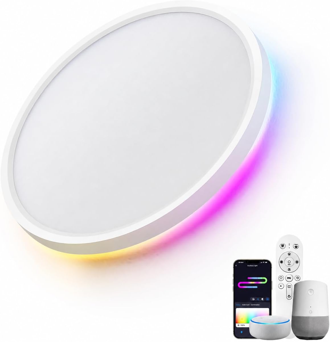 LuminexDesigns Plafón LED Inteligente 24W RGB 30 cm