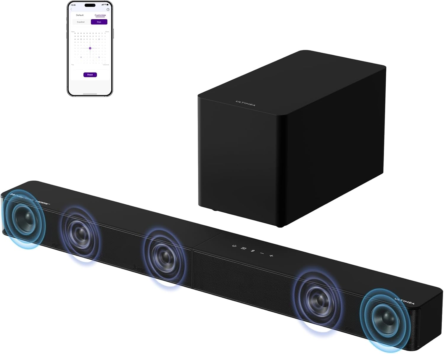 Ultimea Poseidon M60 Boom Barra de Sonido 5.1ch Dolby Atmos 340W
