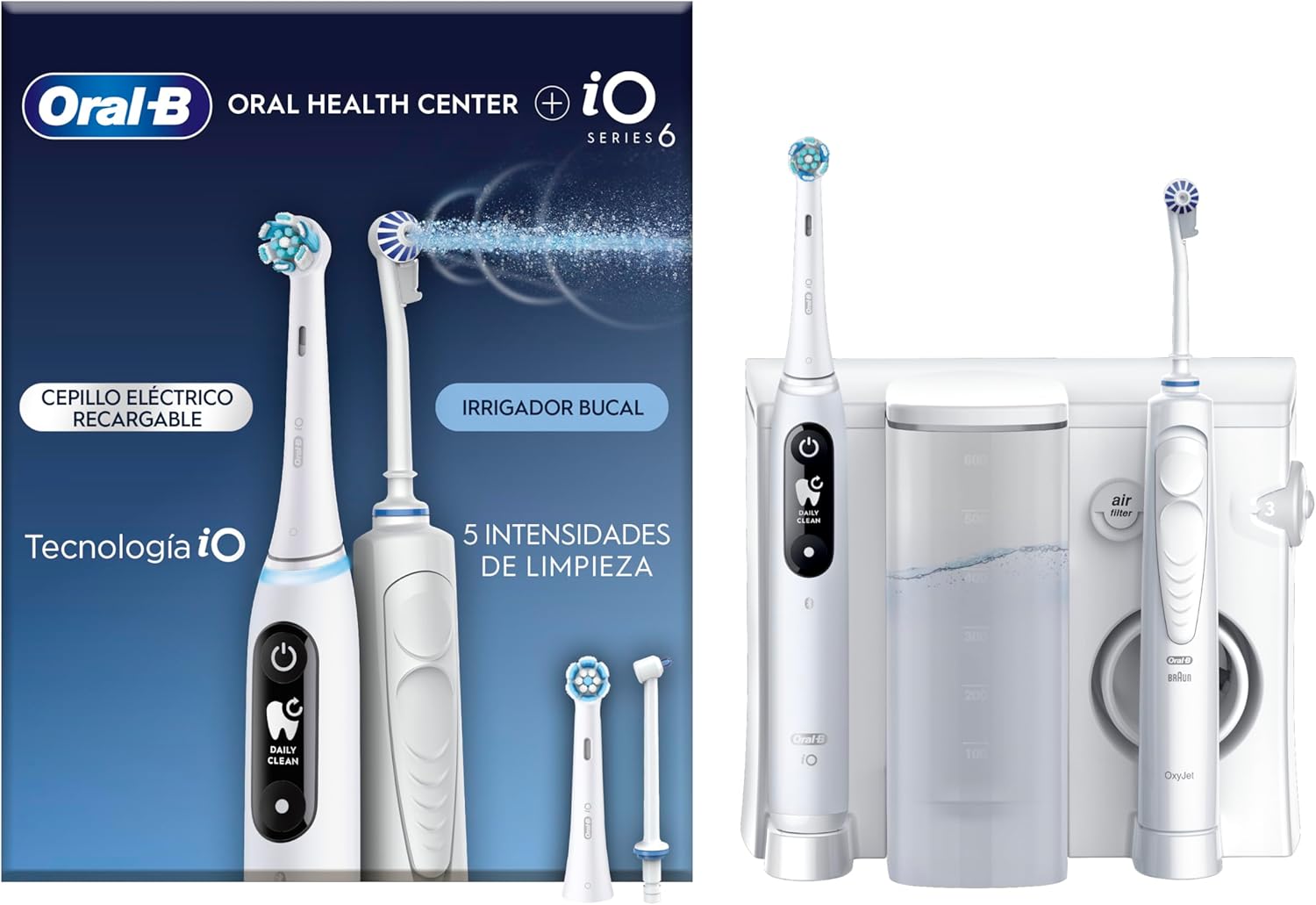 Oral-B Irrigador Dental Oxyjet + Cepillo Eléctrico iO6