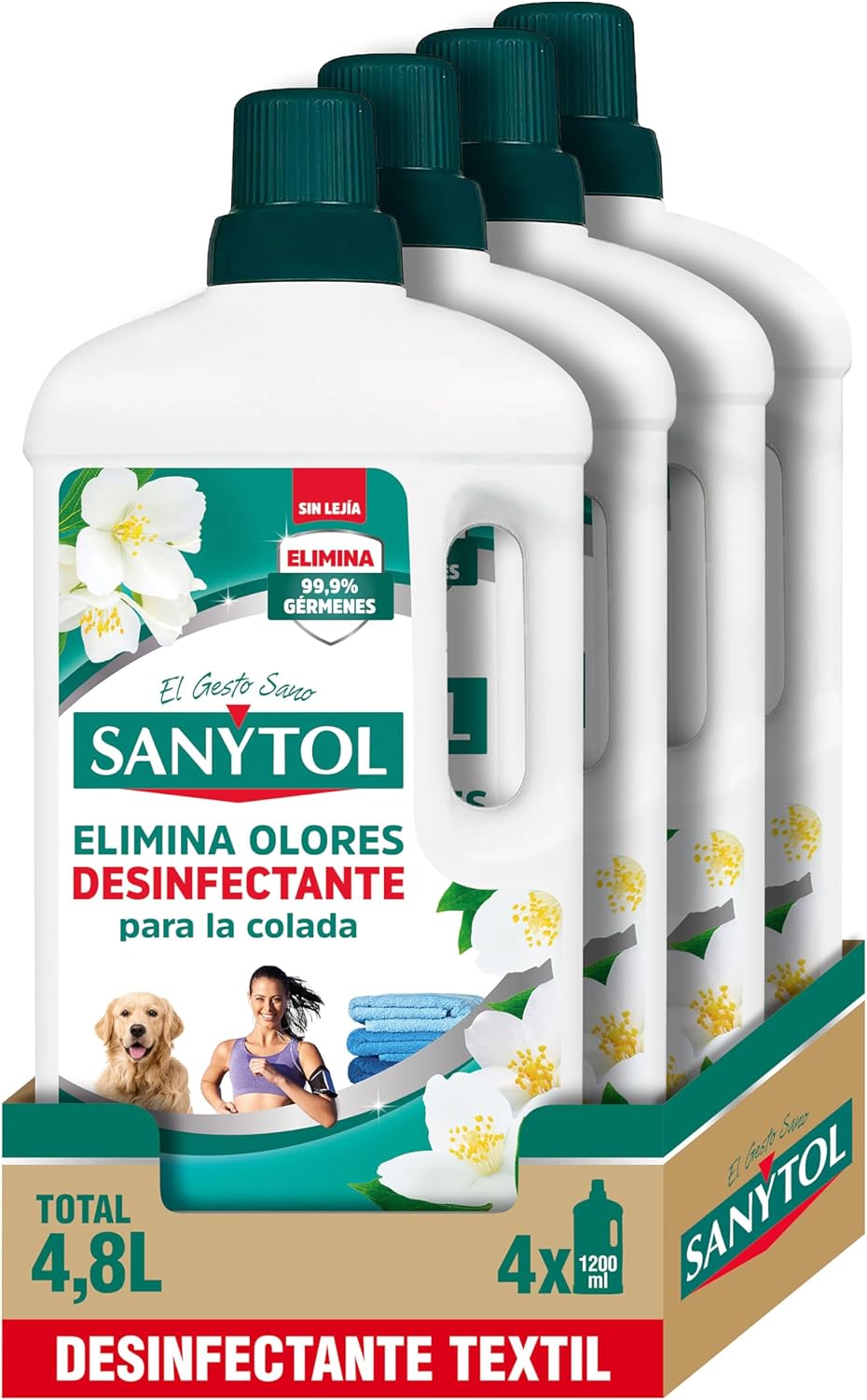 Pack 4 Sanytol Desinfectante Colada Pack 4x500 ml