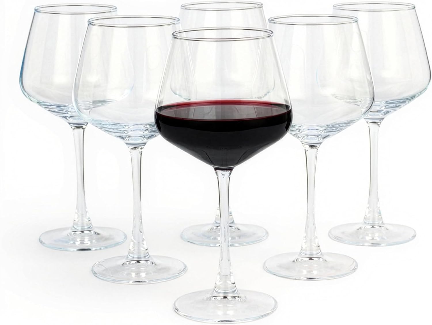 Pack 6 Amazon Basics Copas de Vino Tinto 568ml