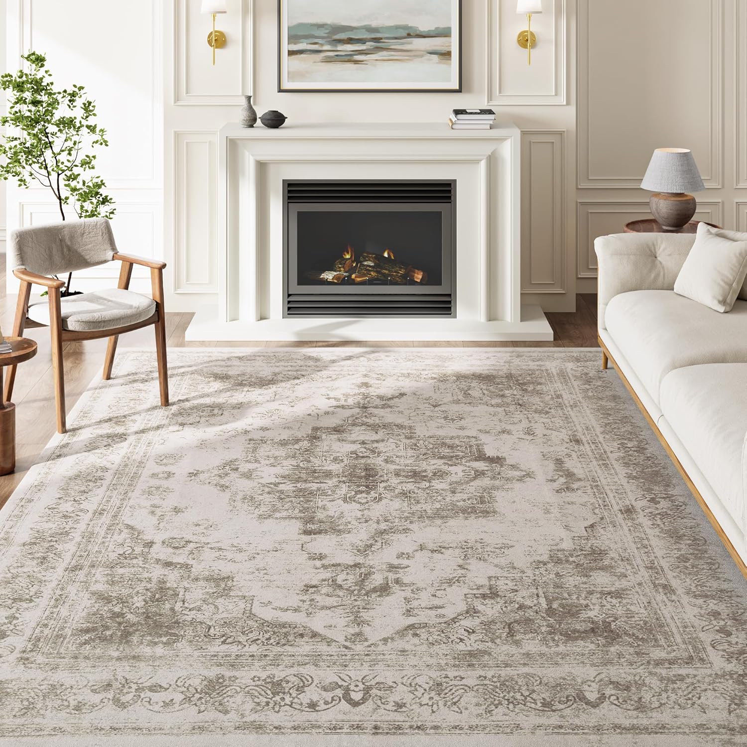 HUGEAR Alfombra Salón Vintage Beige 180x270cm