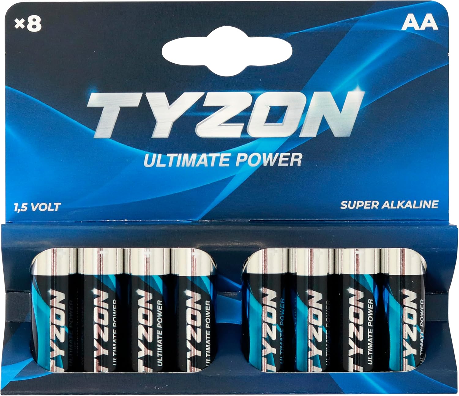 TYZON 8 Pilas Alcalinas AA