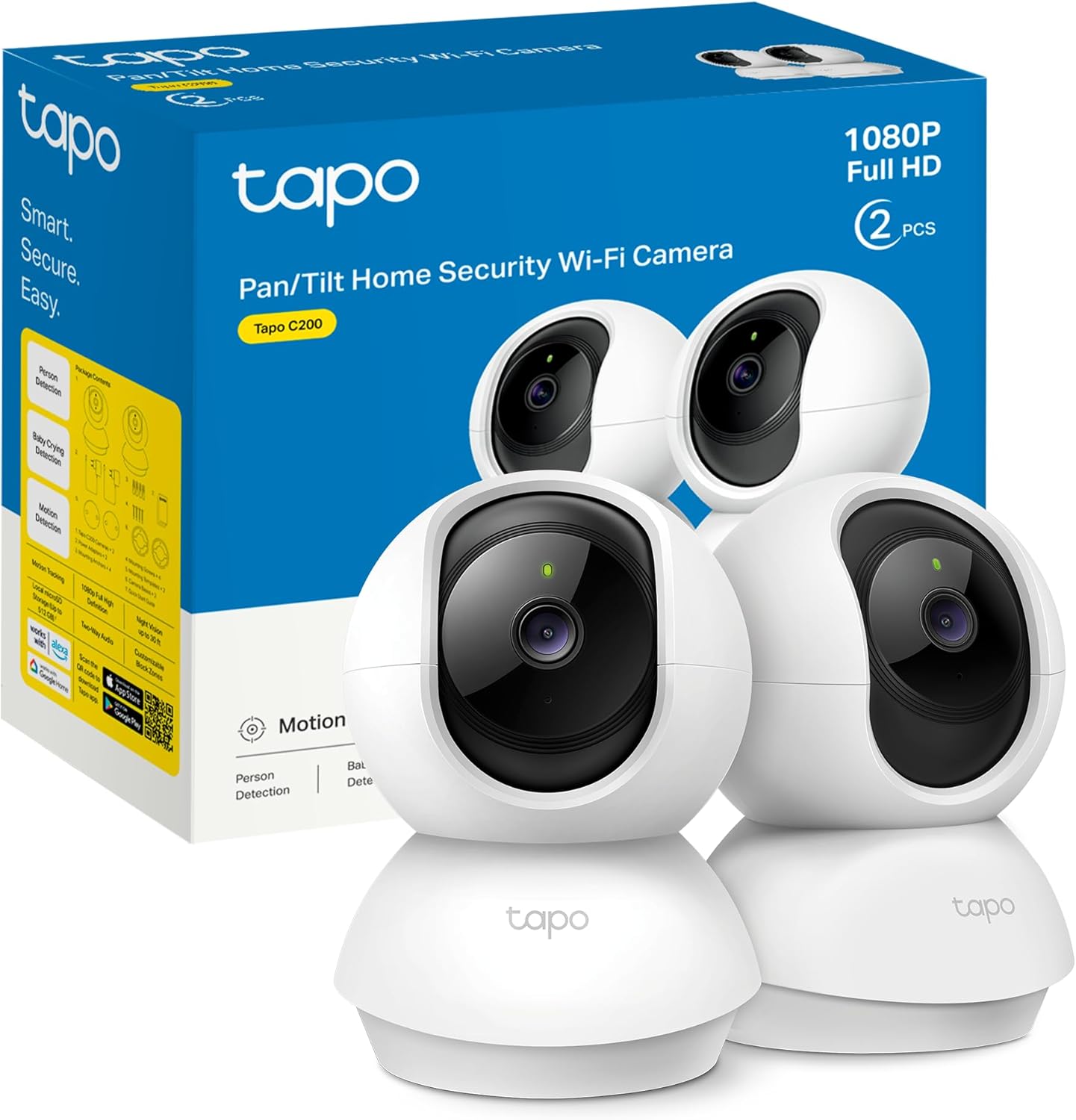 Pack 2 Tapo C200P2 Cámara Vigilancia WiFi Interior