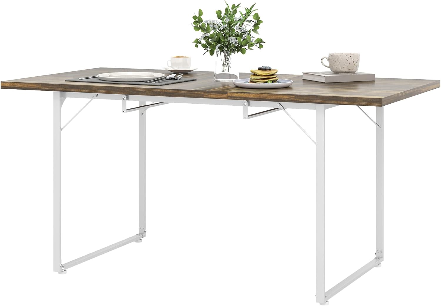 HOMCOM Mesa de Comedor Extensible 120-160x80x75cm