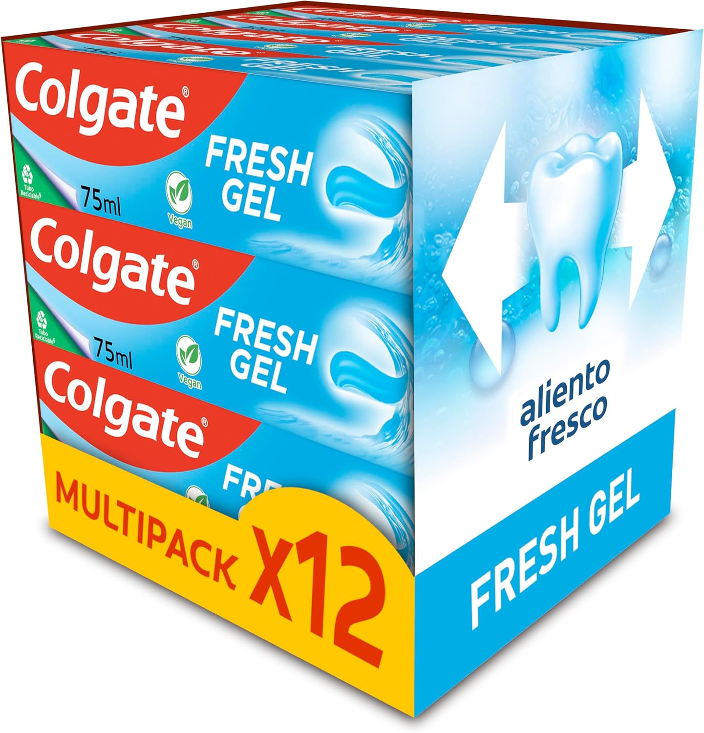 Pack 12 Colgate Fresh Gel Pasta de Dientes, 75ml