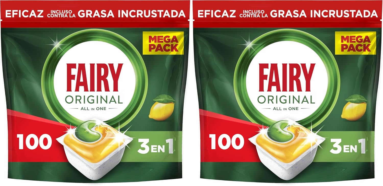 Fairy Original Todo en 1 Cápsulas Lavavajillas Limón 71 uds