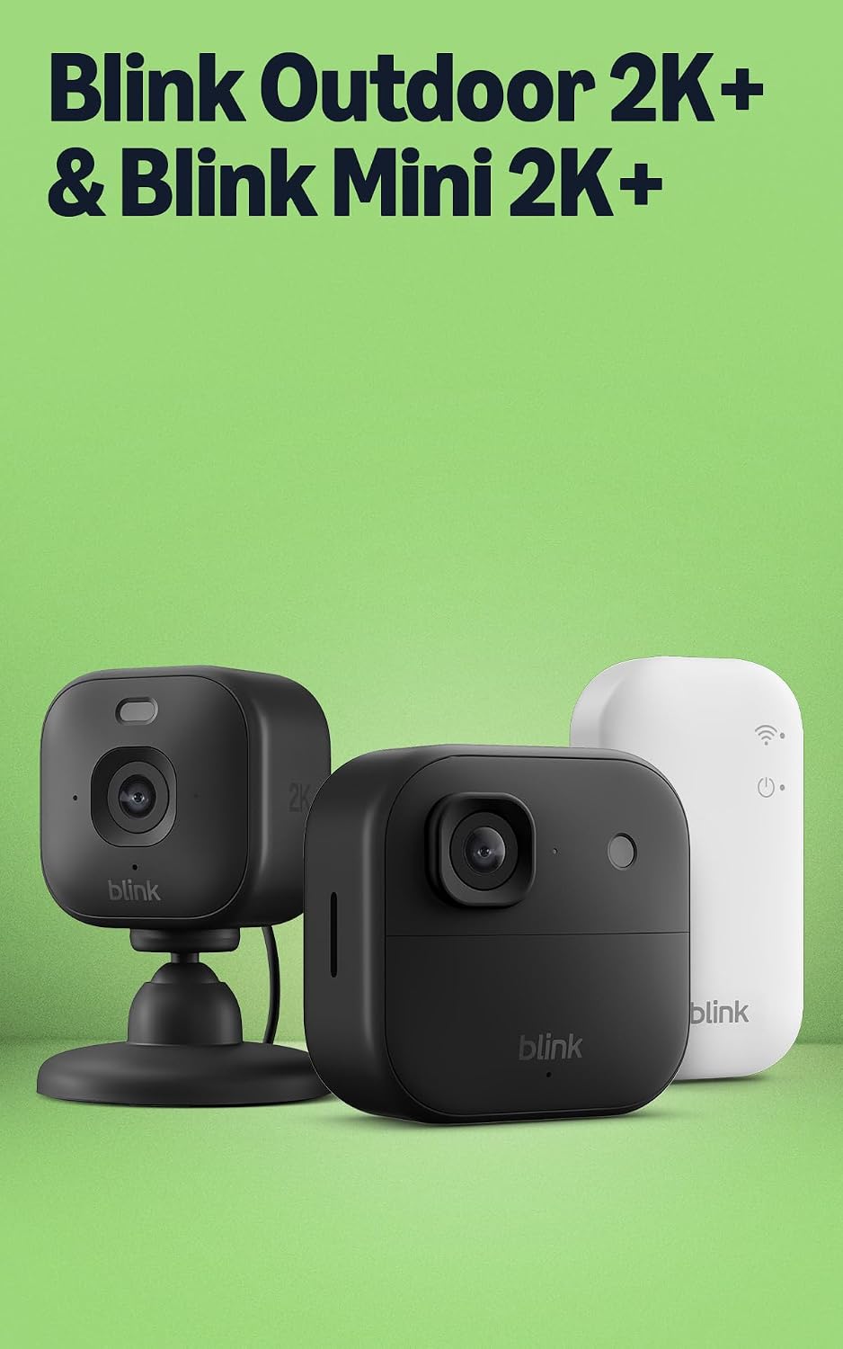 Blink Cámara Exterior 2K+ con Cámara Mini 2K+ Negro