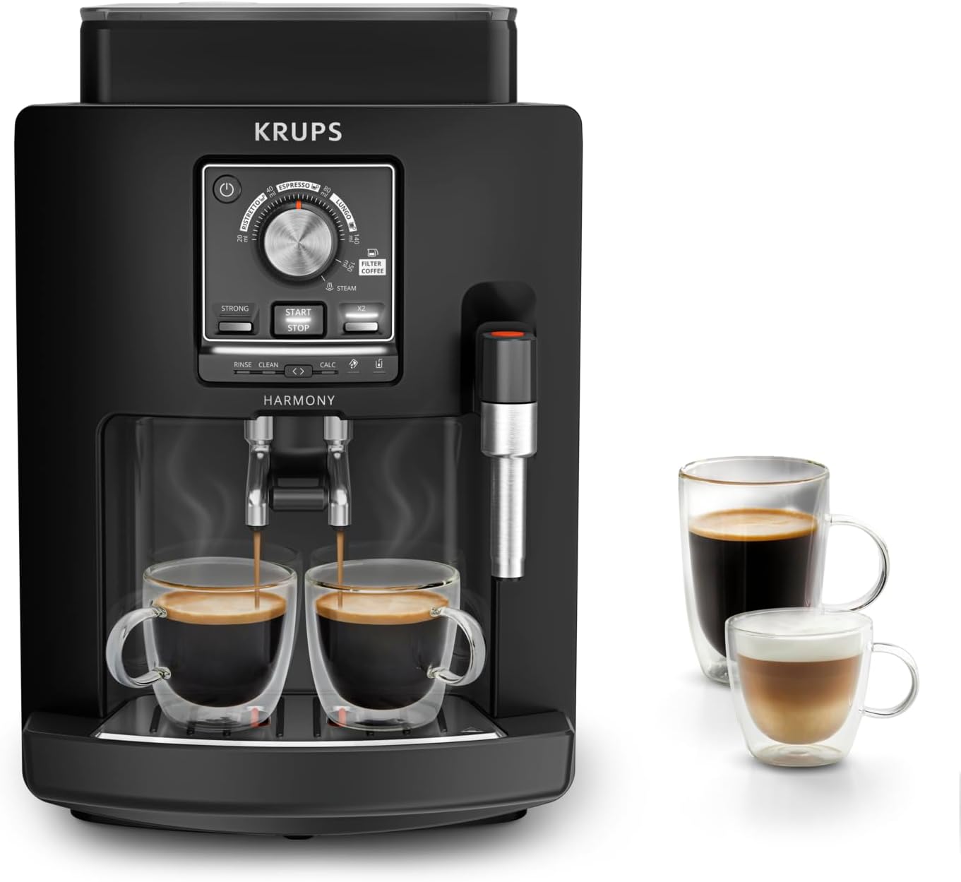 Krups Harmony Cafetera Superautomática 4 Bebidas Negra