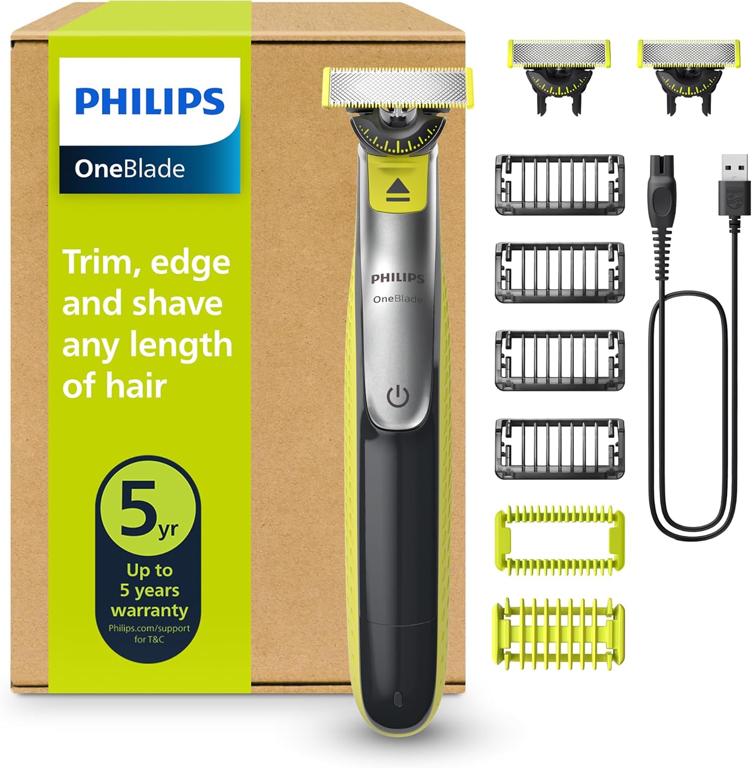 Philips OneBlade 360 Face + Body Afeitadora y Recortadora QP2824/31