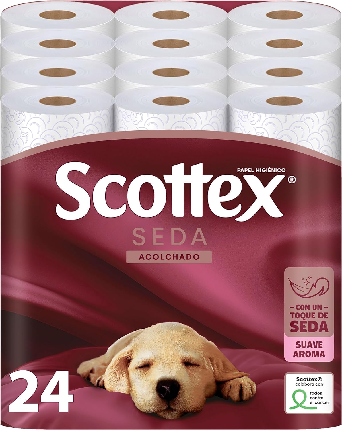 Pack 72 Scottex Papel Higiénico Seda Acolchado